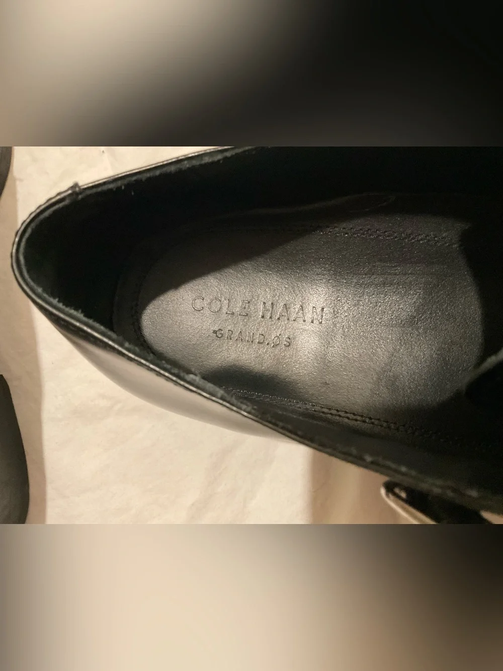 Cole Haan Black Leather Shoes 13 with Monk Strap